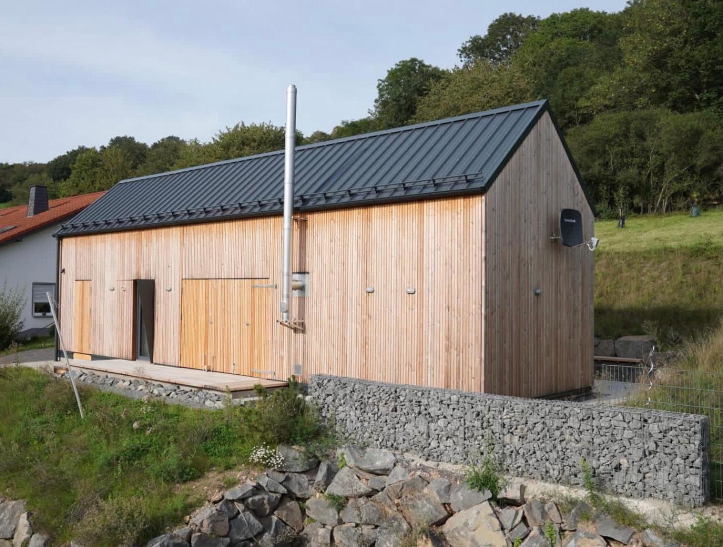 Eifelhausaufzeit-Vulkaneifel-Architekten-Chalet Mit Sauna Im Vulkankrater Immerath エクステリア 写真
